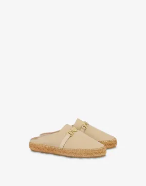 Sabot espadrilles in canvas with horsebit