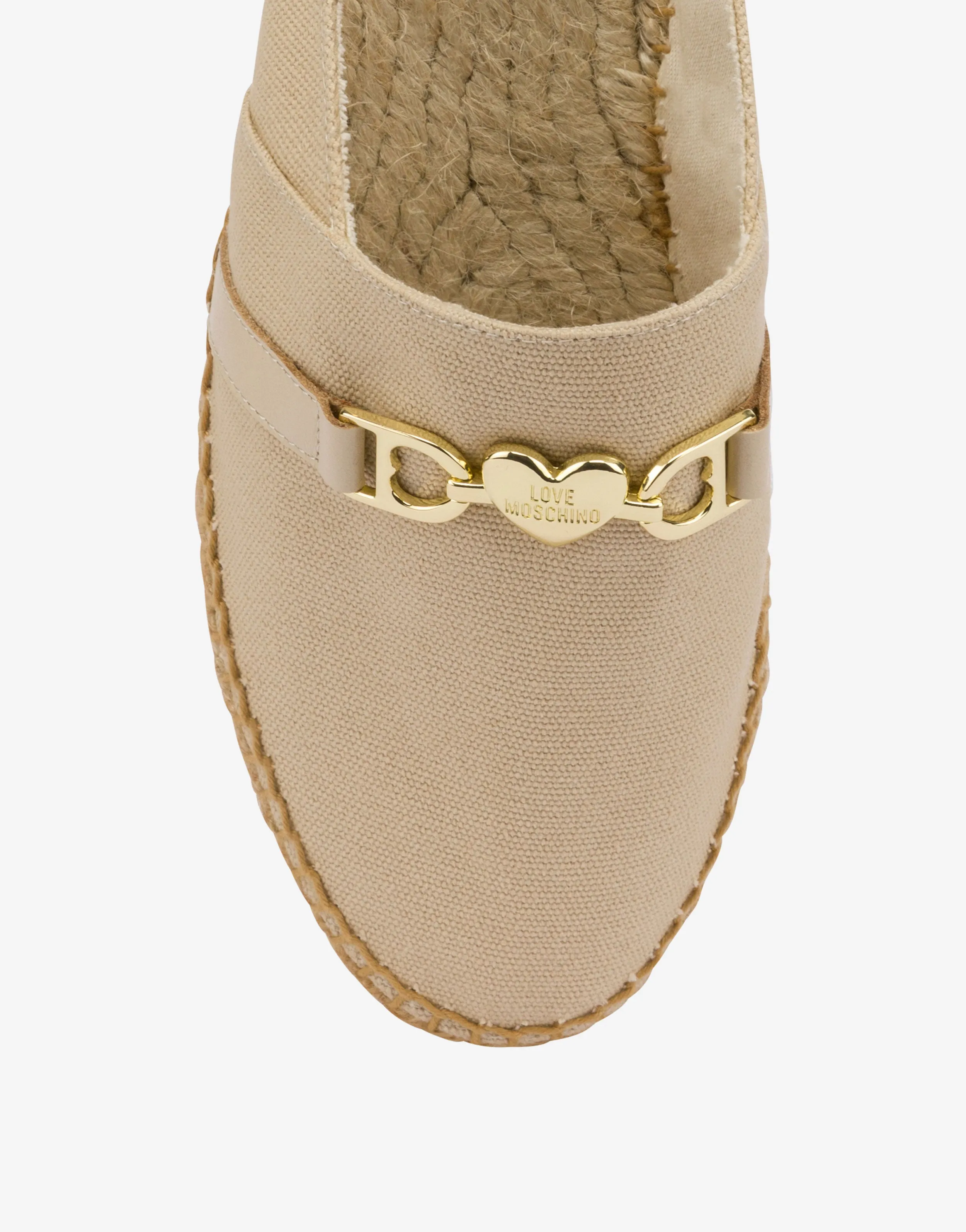Sabot espadrilles in canvas with horsebit