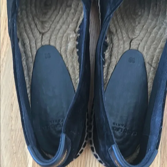 Saint Laurent Black Loafers with Suede Upper