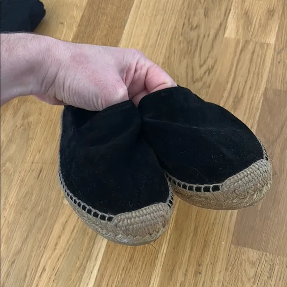 Saint Laurent Black Loafers with Suede Upper