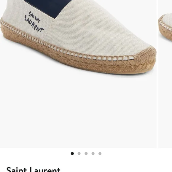 Saint Laurent Espadrilles in White and Pink
