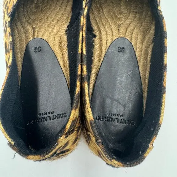 Saint Laurent Leopard Espadrilles – Size 36 (US 6) – New with Dust Bag