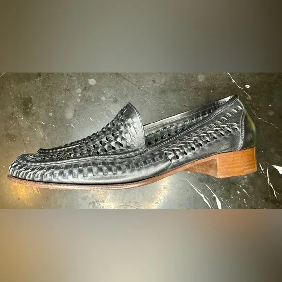 Saint Laurent men’s black woven loafers size 42.5 new never worn​