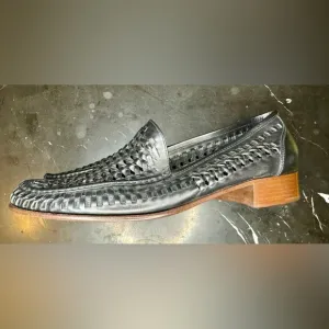 Saint Laurent men’s black woven loafers size 42.5 new never worn​