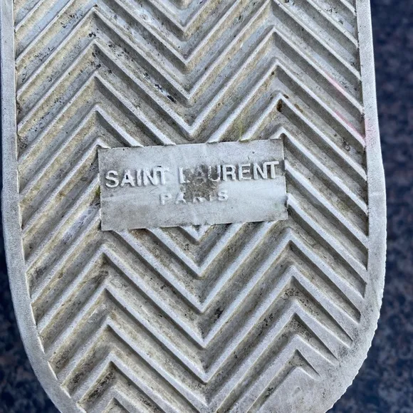 SAINT LAURENT Perforated Low Top Sneakers Size 40