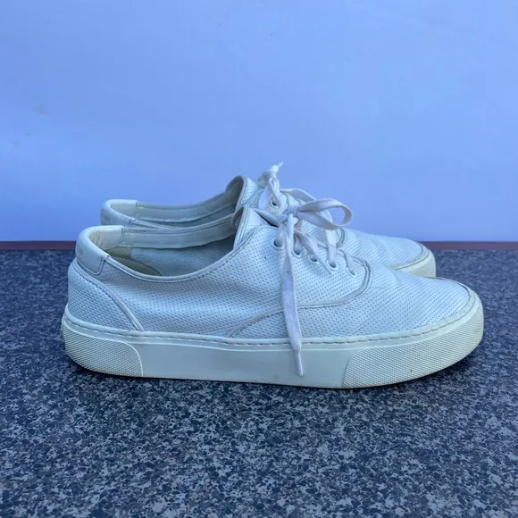 SAINT LAURENT Perforated Low Top Sneakers Size 40