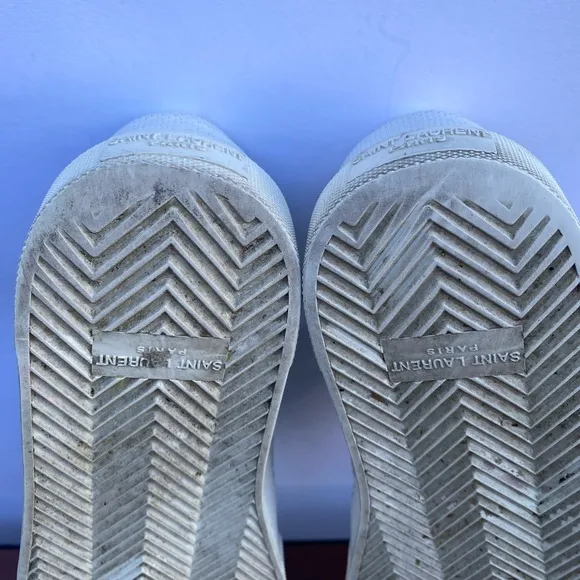 SAINT LAURENT Perforated Low Top Sneakers Size 40