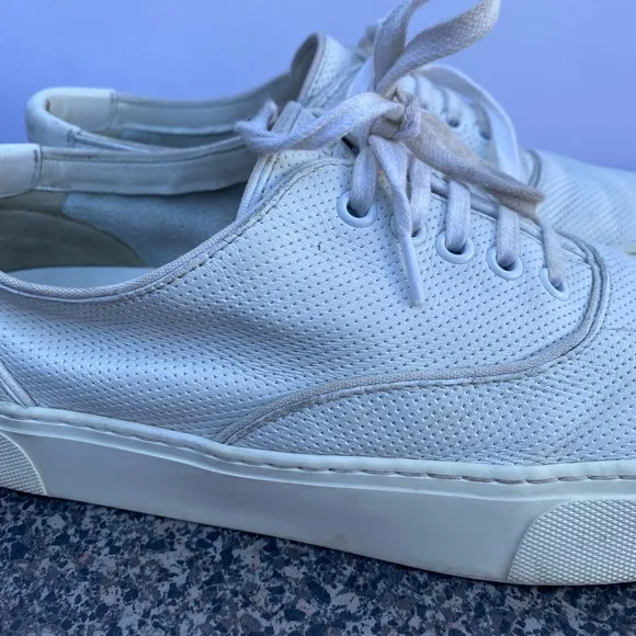 SAINT LAURENT Perforated Low Top Sneakers Size 40
