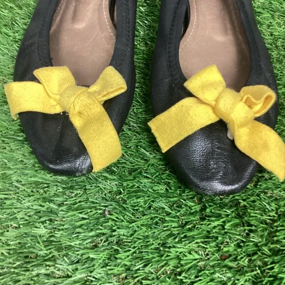 Salvatore Ferragamo Balla Flats Black Leather 37.5
