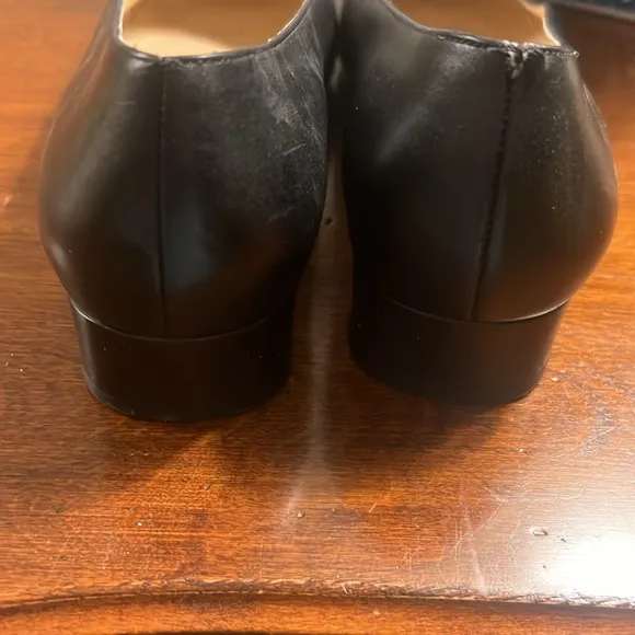 Salvatore Ferragamo Black Leather Flats