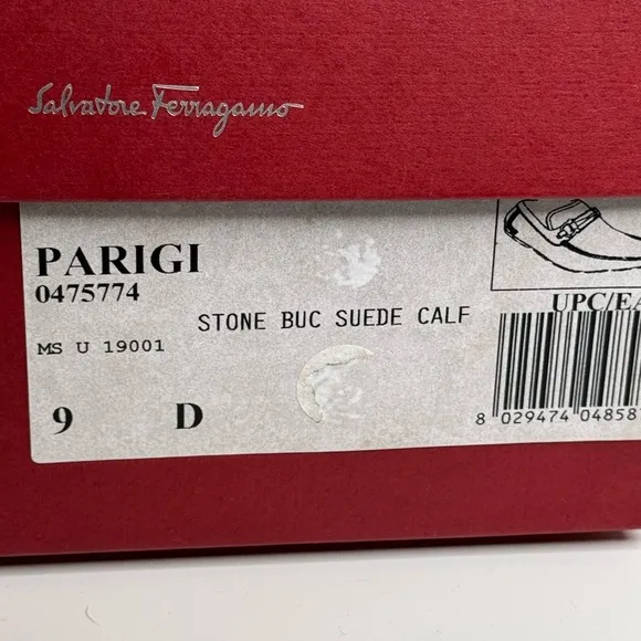 Salvatore Ferragamo Parigi Loafer Mens Size 9 D Brown Buckle Driving Workwear