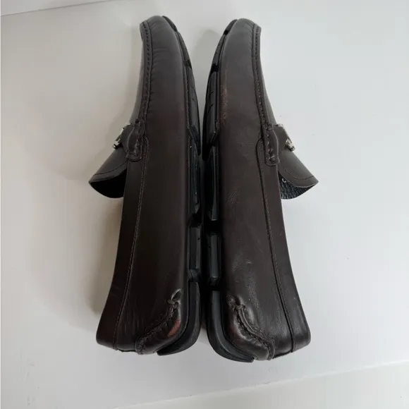 Salvatore Ferragamo Parigi Loafer Mens Size 9 D Brown Buckle Driving Workwear