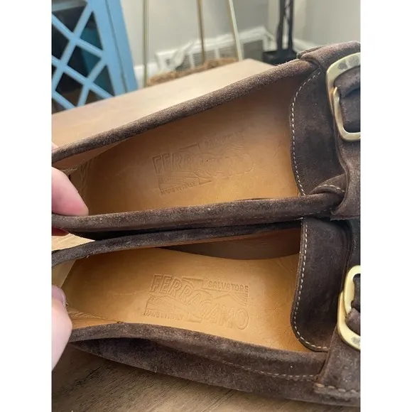 Salvatore Ferragamo Suede Driving Loafers