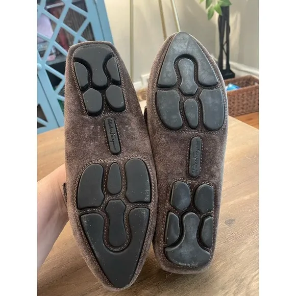 Salvatore Ferragamo Suede Driving Loafers
