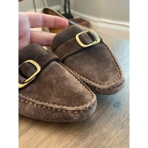 Salvatore Ferragamo Suede Driving Loafers
