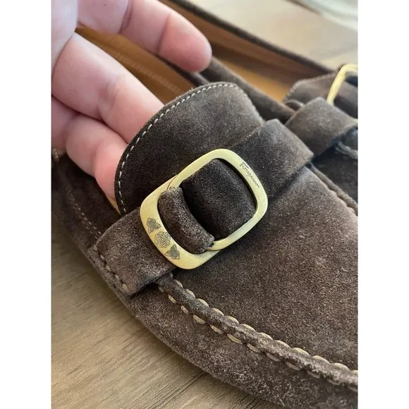 Salvatore Ferragamo Suede Driving Loafers