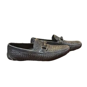 Salvatore Ferraragamo Mens Brown Woven Leather Loafers