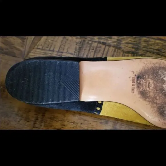 Salvatore Ferragamo mustard flats Florence Italy