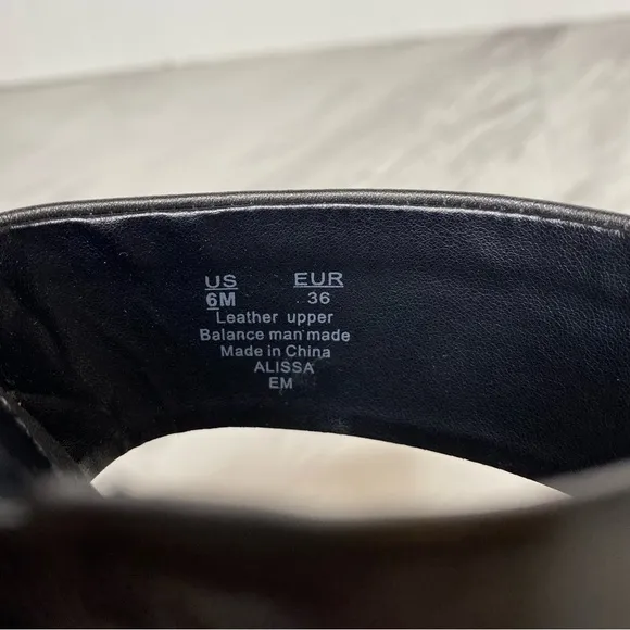Sam Edelman Alissa Black Leather Wedge Sandal 6M