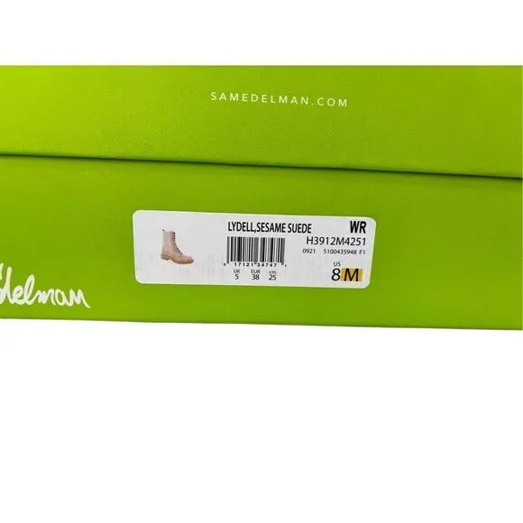 SAM EDELMAN &quot;Lydell&quot; Combat Boots NEW WITH BOX AND DUST BAGS REAL LEATHER  SIZE