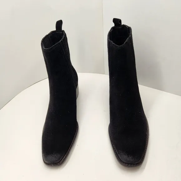 Sam Edelman ankle boots women's 9.5M black suede Bronson chelsea preppy new $170