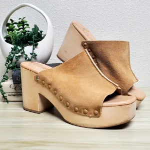 Sam Edelman Beige Leather Upper Clog Sandals Size 8½