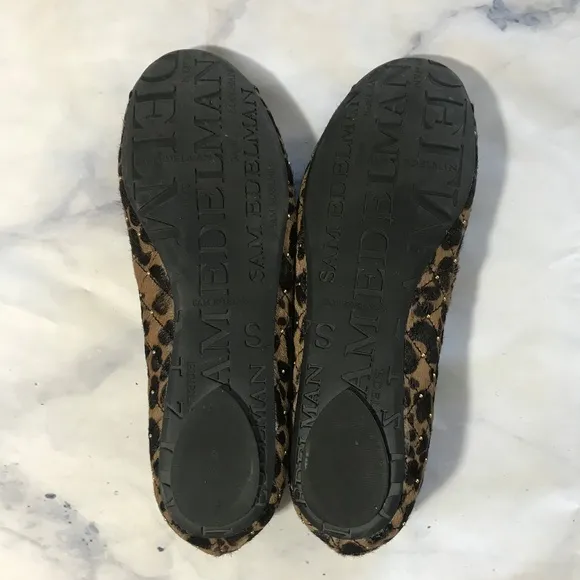 Sam Edelman Calypso Leopard Print Bow Ballet Flats