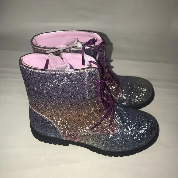 Sam Edelman combat glitter girls boots