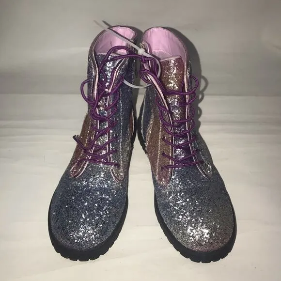 Sam Edelman combat glitter girls boots