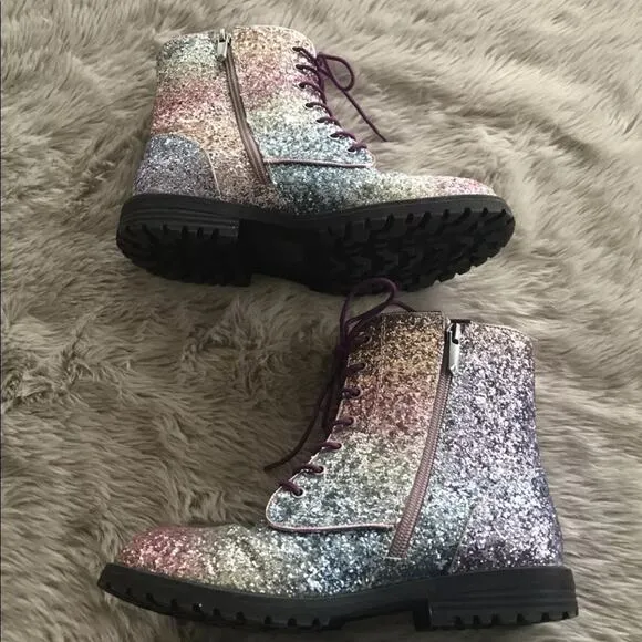 Sam Edelman combat glitter girls boots