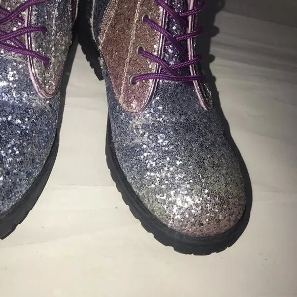 Sam Edelman combat glitter girls boots