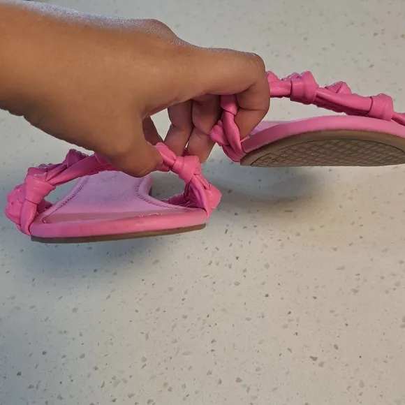 Sam Edelman Curcus Pink Knotted Slip On Sandals Size 9