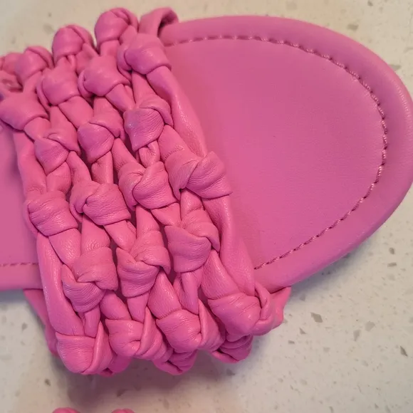 Sam Edelman Curcus Pink Knotted Slip On Sandals Size 9