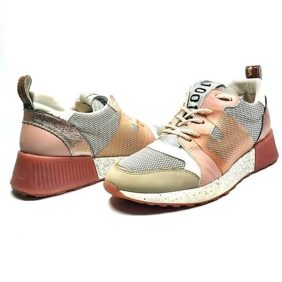 Sam Edelman Darsie Jogger Womens 9.5M Low Top Platform Chunky Sneakers Rose