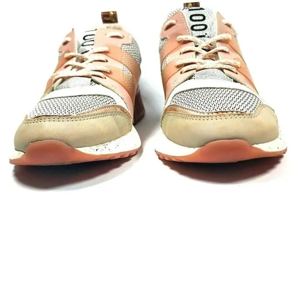 Sam Edelman Darsie Jogger Womens 9.5M Low Top Platform Chunky Sneakers Rose