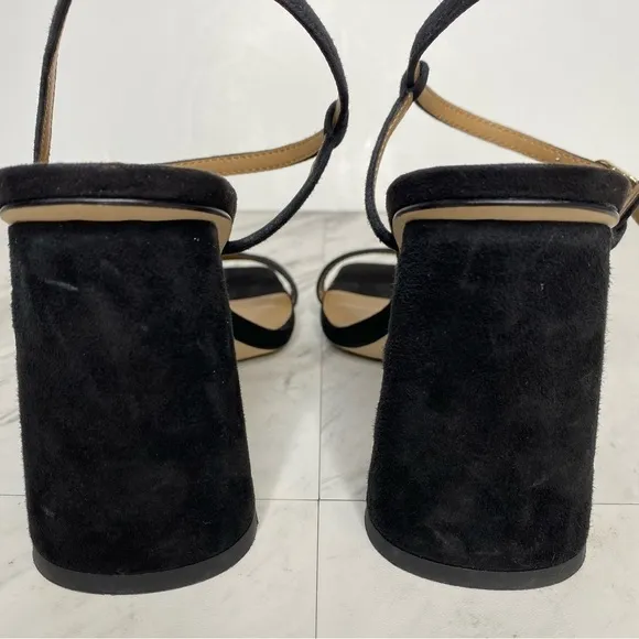 Sam Edelman Kit Black Suede Heeled Sandal 8M