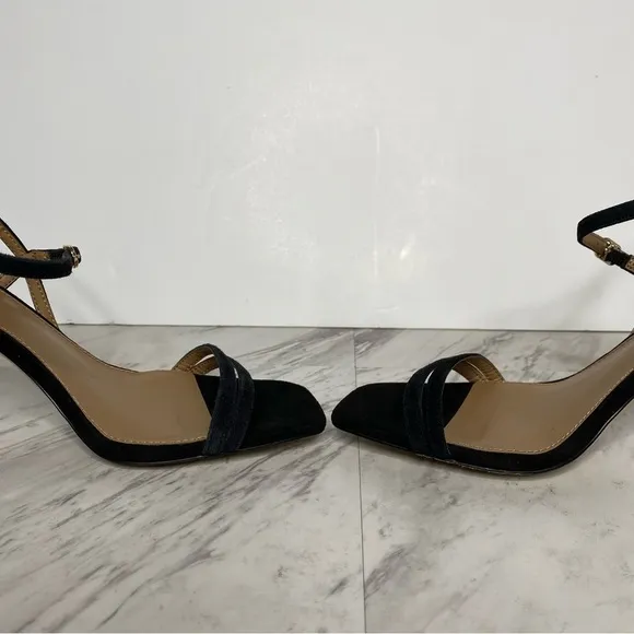 Sam Edelman Kit Black Suede Heeled Sandal 8M