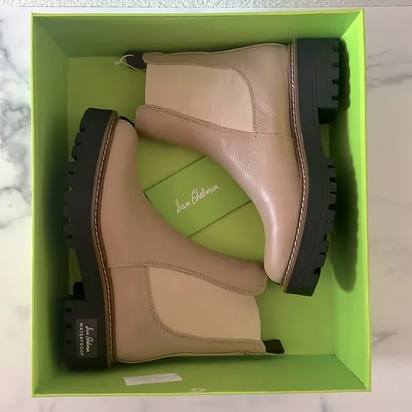 Sam Edelman Laguna Lug-Sole Leather Combat Boots Size 5.5 New in Box Retail $170