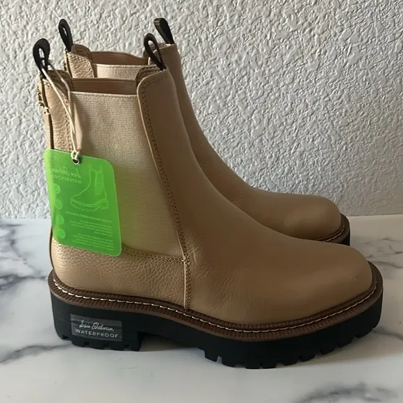 Sam Edelman Laguna Lug-Sole Leather Combat Boots Size 5.5 New in Box Retail $170