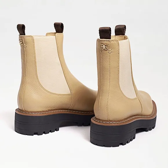 Sam Edelman Laguna Lug-Sole Leather Combat Boots Size 5.5 New in Box Retail $170