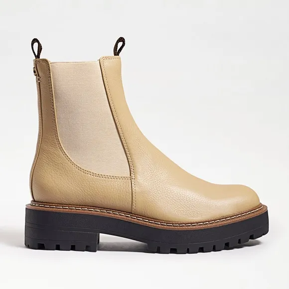 Sam Edelman Laguna Lug-Sole Leather Combat Boots Size 5.5 New in Box Retail $170