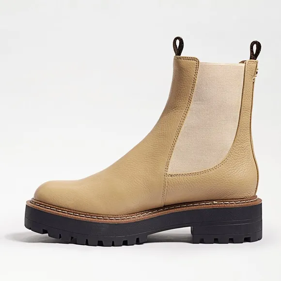 Sam Edelman Laguna Lug-Sole Leather Combat Boots Size 5.5 New in Box Retail $170