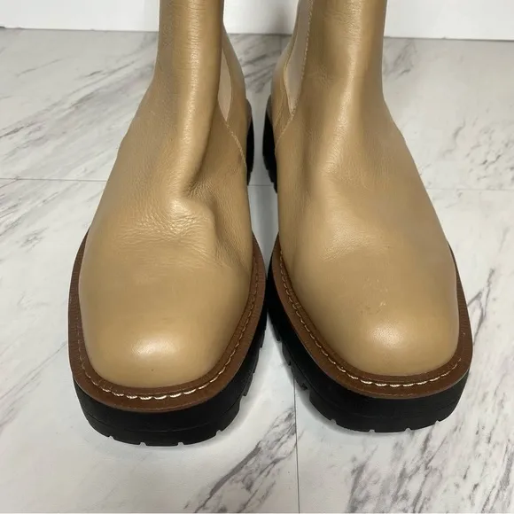Sam Edelman Laguna Tan Leather Lug Sole Chelsea Boot 11M