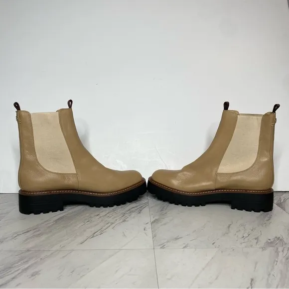 Sam Edelman Laguna Tan Leather Lug Sole Chelsea Boot 11M