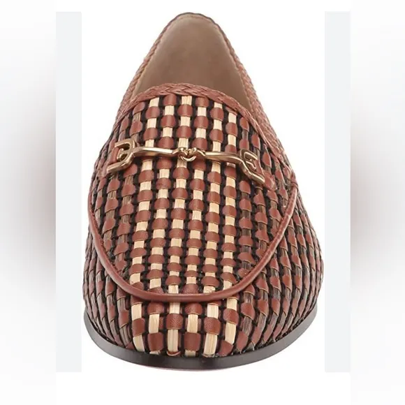 SAM EDELMAN  Laurel Saddle Multi Slip On Almond Toe Fashion Leather Loafers  8.5