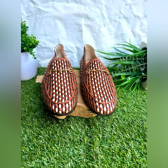 SAM EDELMAN  Laurel Saddle Multi Slip On Almond Toe Fashion Leather Loafers  8.5