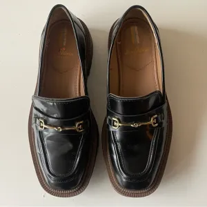 SAM EDELMAN Laurs Lug-Sole Tailored Loafer Flats  Black size 7