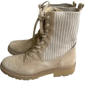 Sam Edelman Lydell Combat Boots - Sesame Suede - Women's US 11 combat