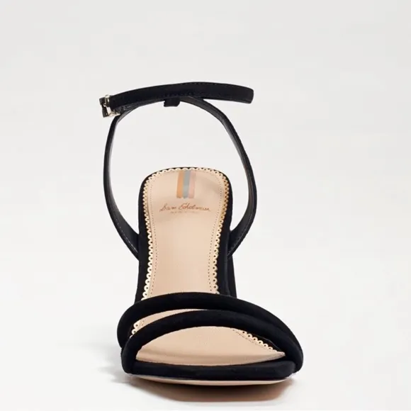 Sam Edelman NEW Kia Ankle Strap High Heel Sandals in Black Suede Size 6.5
