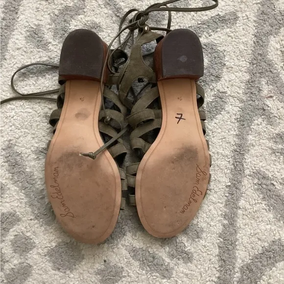 Sam Edelman Olive Green Sandals
